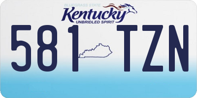 KY license plate 581TZN