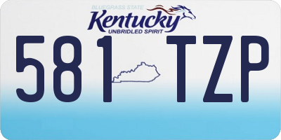 KY license plate 581TZP