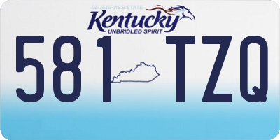 KY license plate 581TZQ