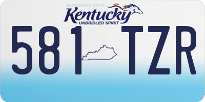 KY license plate 581TZR