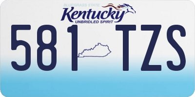 KY license plate 581TZS