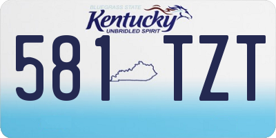 KY license plate 581TZT