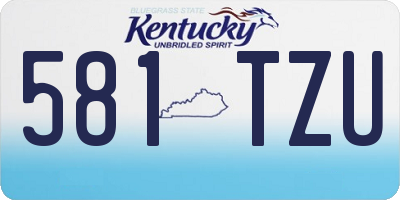 KY license plate 581TZU