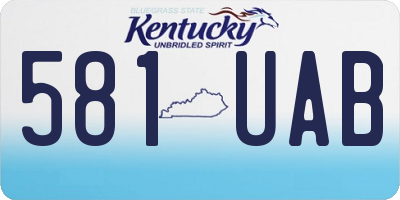 KY license plate 581UAB