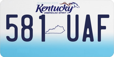 KY license plate 581UAF