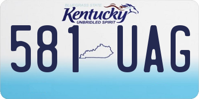 KY license plate 581UAG