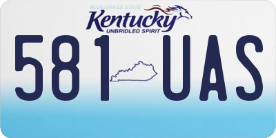 KY license plate 581UAS