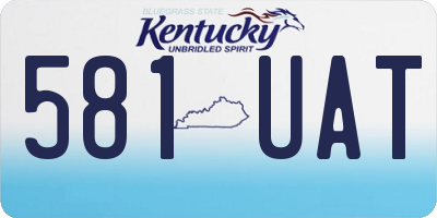 KY license plate 581UAT