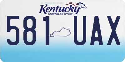 KY license plate 581UAX