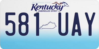 KY license plate 581UAY