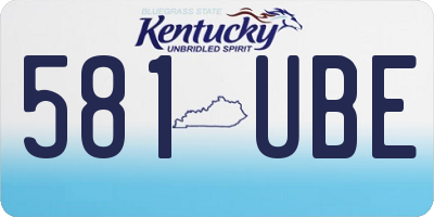 KY license plate 581UBE