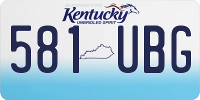 KY license plate 581UBG