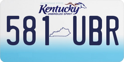 KY license plate 581UBR