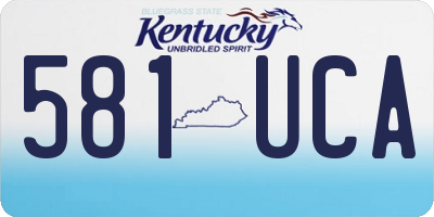 KY license plate 581UCA