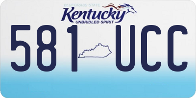 KY license plate 581UCC