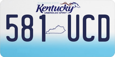 KY license plate 581UCD