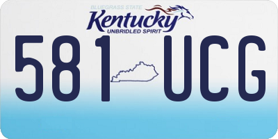 KY license plate 581UCG