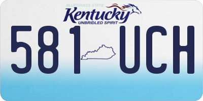 KY license plate 581UCH