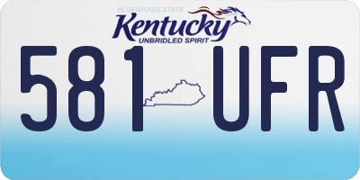 KY license plate 581UFR