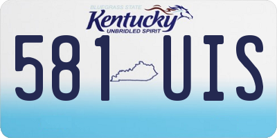 KY license plate 581UIS