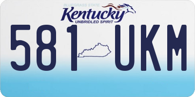 KY license plate 581UKM