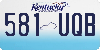 KY license plate 581UQB