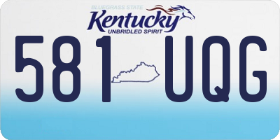 KY license plate 581UQG