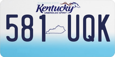 KY license plate 581UQK