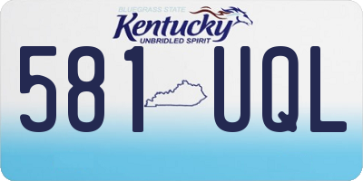 KY license plate 581UQL