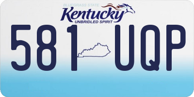 KY license plate 581UQP