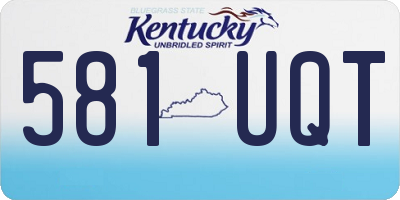 KY license plate 581UQT