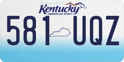 KY license plate 581UQZ