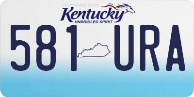 KY license plate 581URA