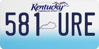 KY license plate 581URE