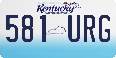 KY license plate 581URG