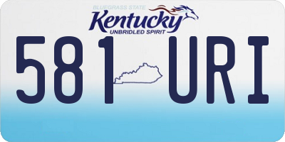 KY license plate 581URI