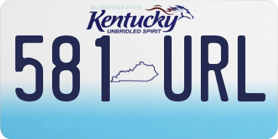 KY license plate 581URL