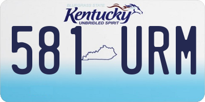 KY license plate 581URM