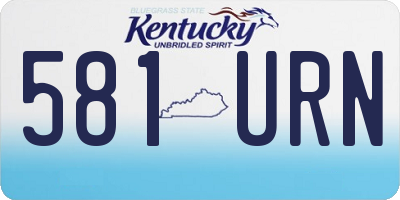 KY license plate 581URN