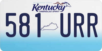 KY license plate 581URR