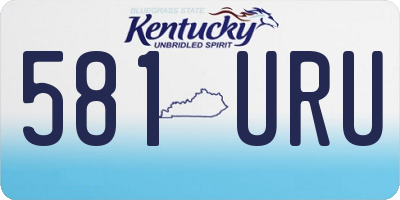 KY license plate 581URU