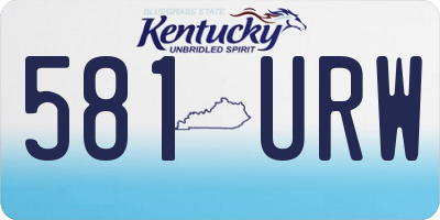 KY license plate 581URW