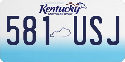 KY license plate 581USJ