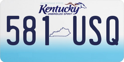 KY license plate 581USQ