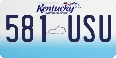 KY license plate 581USU