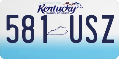 KY license plate 581USZ