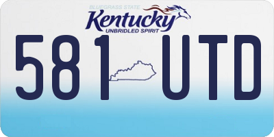 KY license plate 581UTD