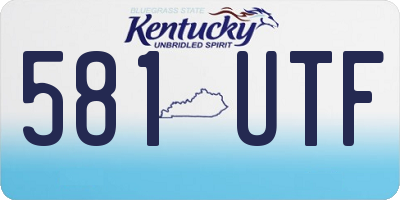 KY license plate 581UTF
