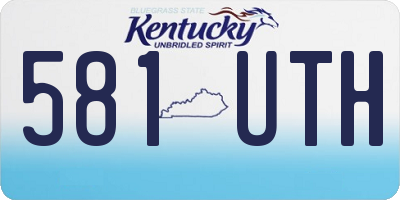 KY license plate 581UTH