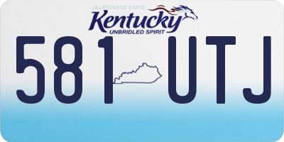 KY license plate 581UTJ